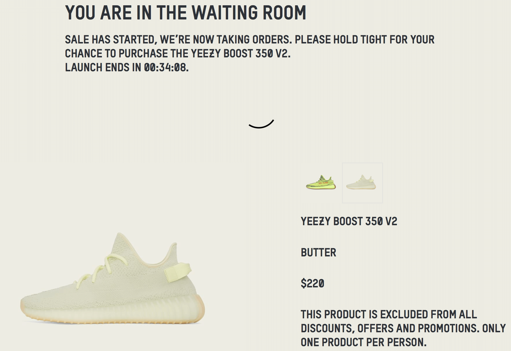 how to get past yeezy waiting room