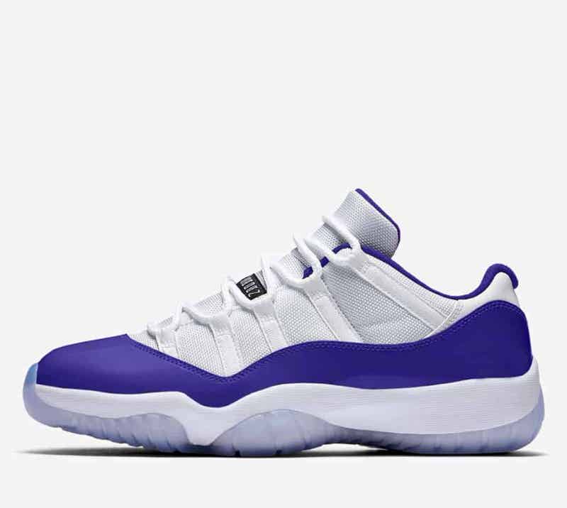 white and purple 11s