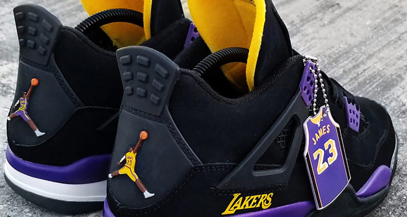 Custom Air Jordan 4 Gets the Showtime Lakers Treatment