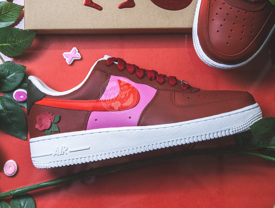 Custom Nike Air Force 1 is Valentine's Day Ready Nice Kicks