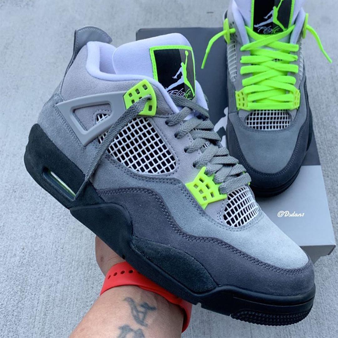 grey and neon 4s