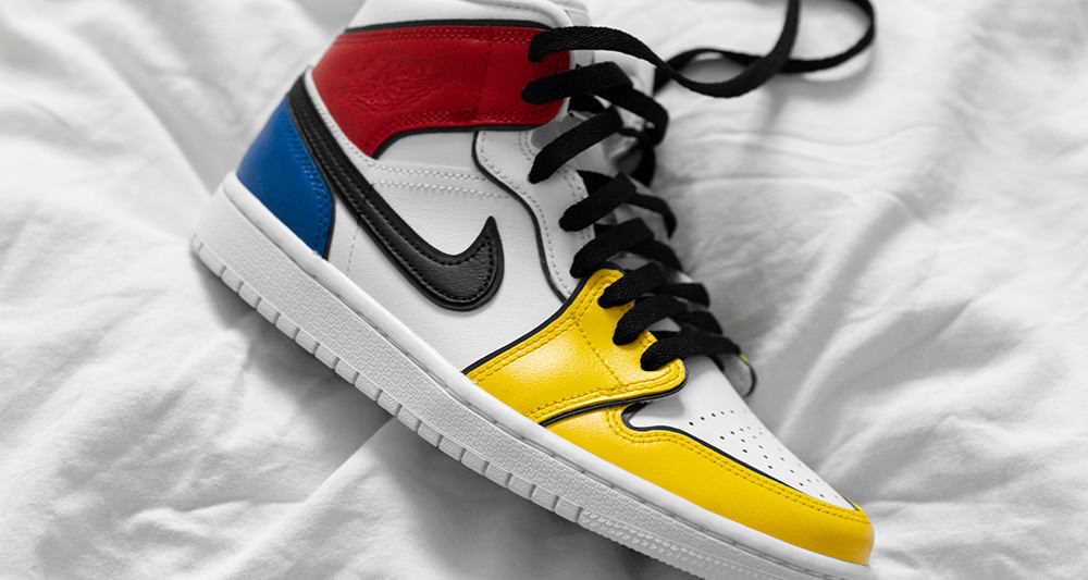 made a Jordan 1 high concept based on my fav artist Piet Mondrian and the  SB Dunk done in his style : r/Sneakers