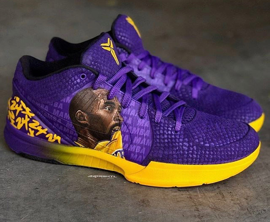 kobe shoes with his face on it