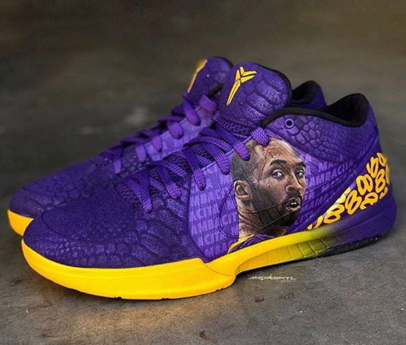 Custom Nike Kobe 4 Remembers Gianna and Kobe Bryant | Nice Kicks