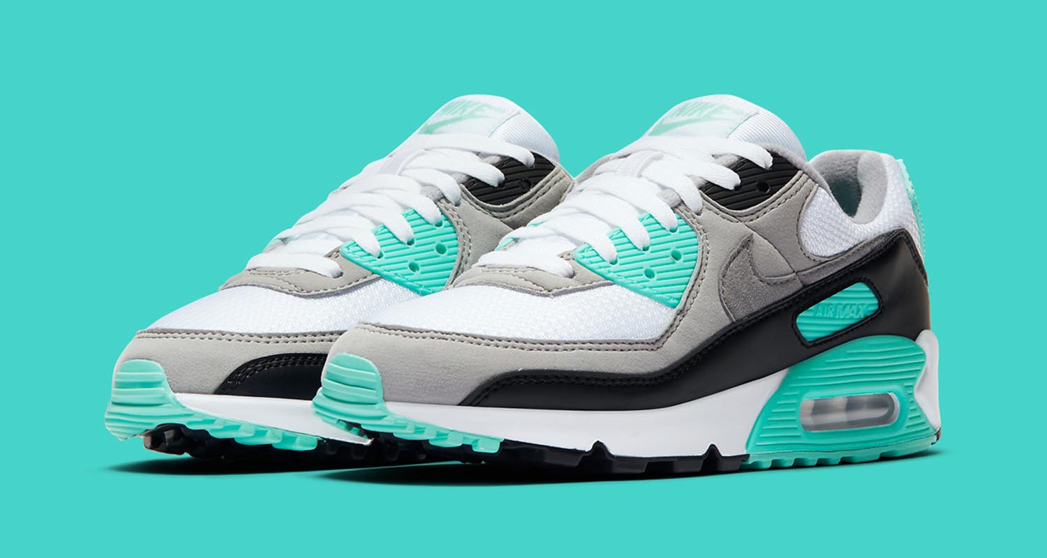 turquoise and white air max