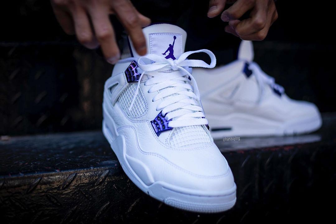 jordan 4 retro metallic purple outfit