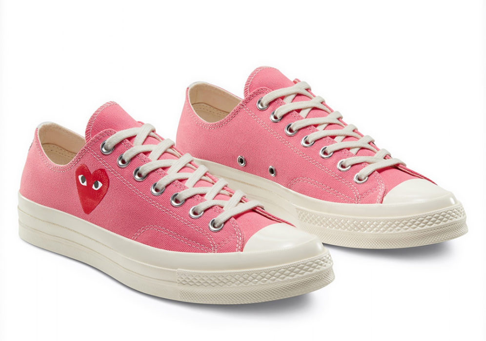 pink cdg converse