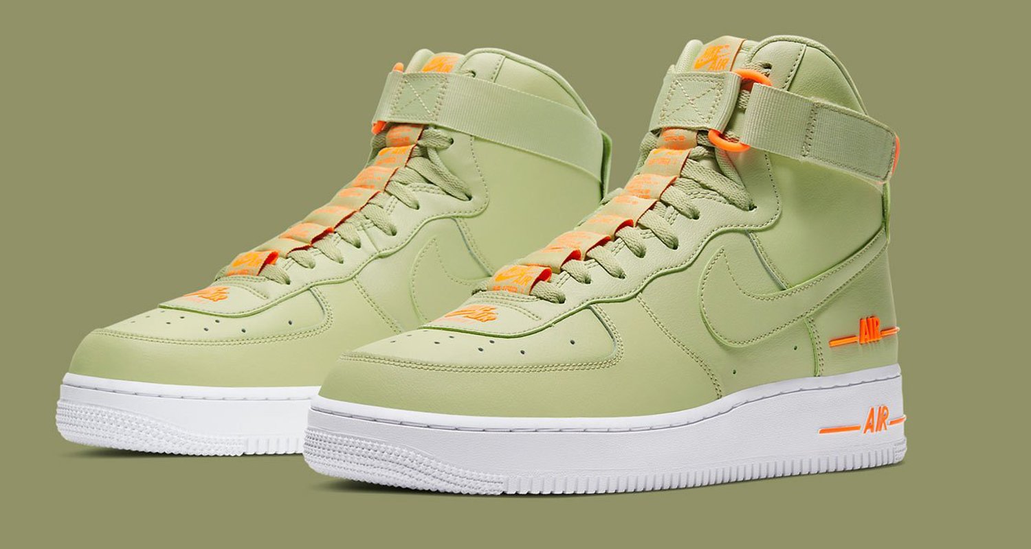 olive high top air force ones