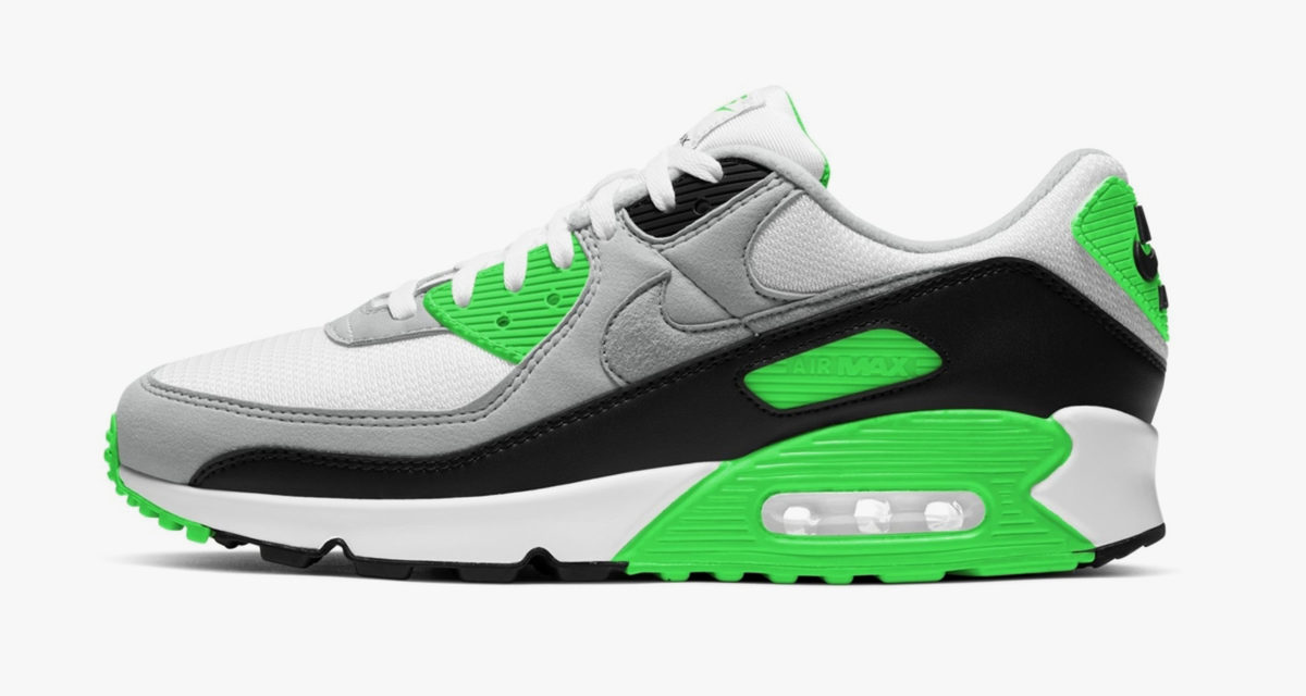 white and green air max