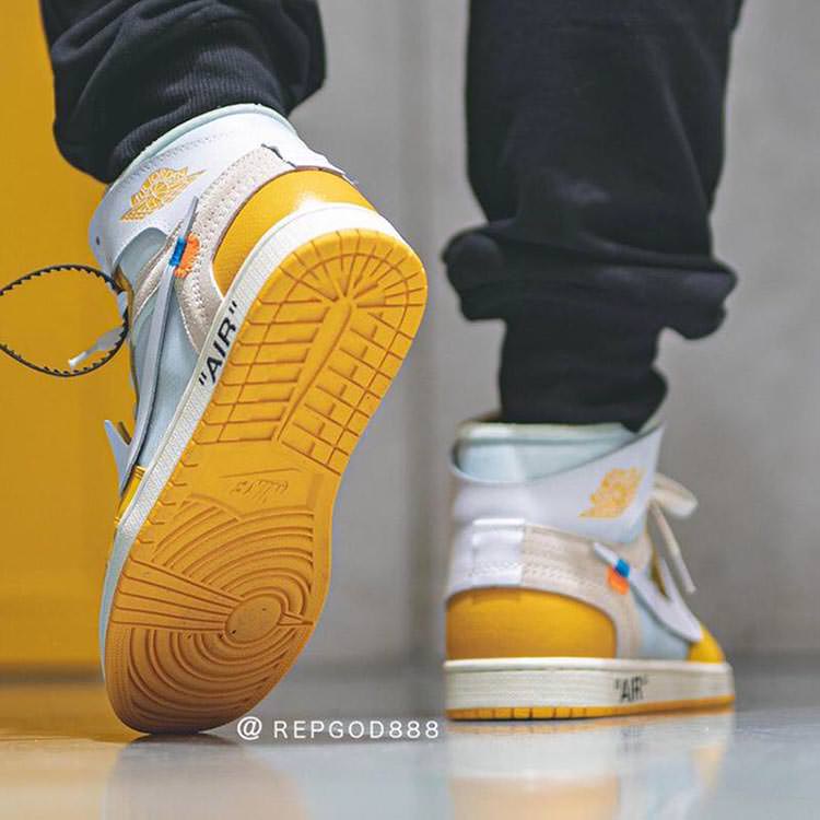 Off-White Air Jordan 1 Yellow Sample - Sneaker Bar Detroit