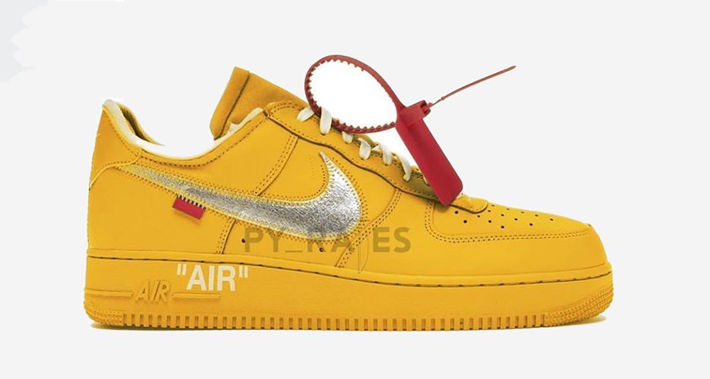 lead off white nike air force 1 university gold