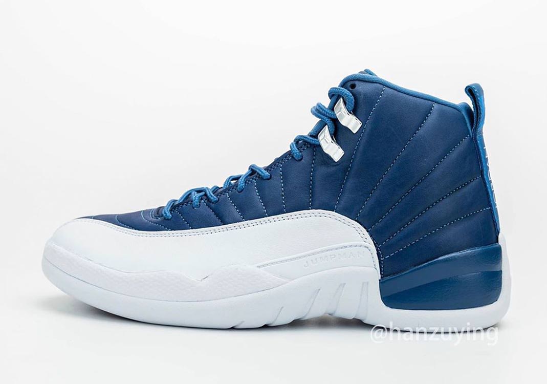 blue and white jordans 12 release date