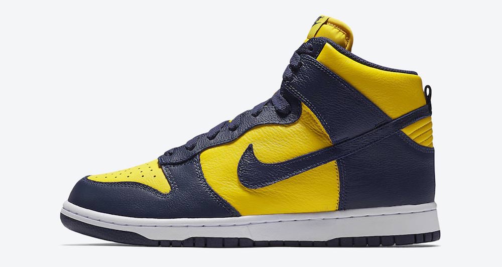 nike dunk high michigan 2016