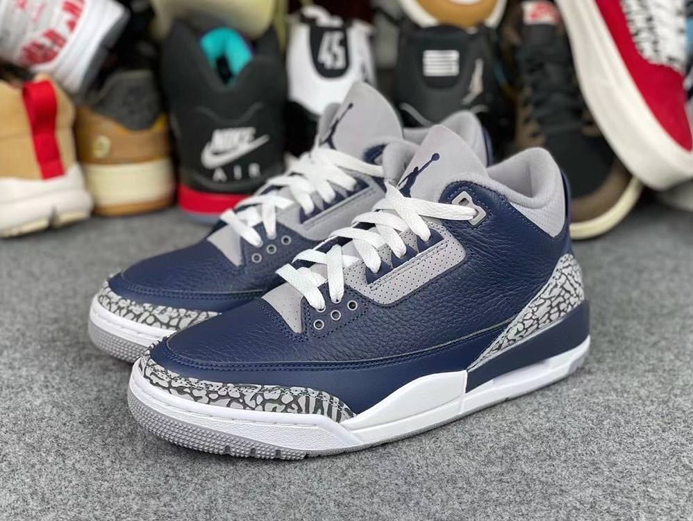 blue jordan 3's