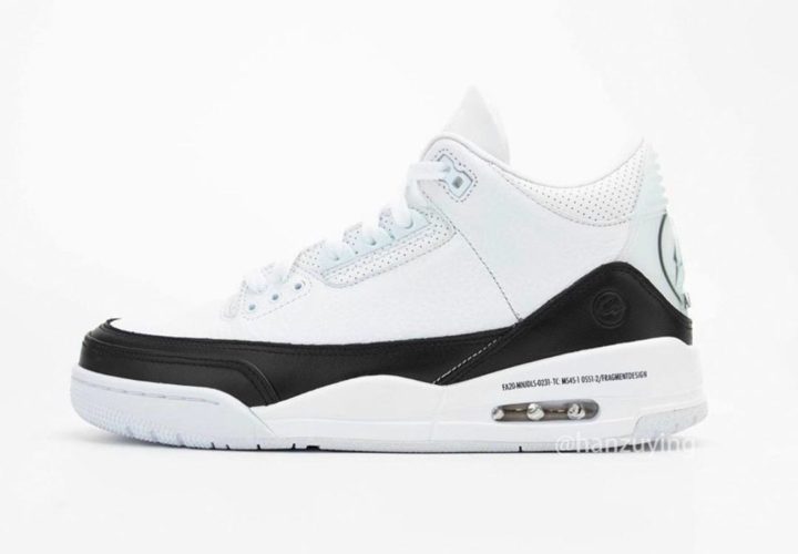 fragment Design x Air Jordan 3 Black/White DA3595-100 Release Date ...