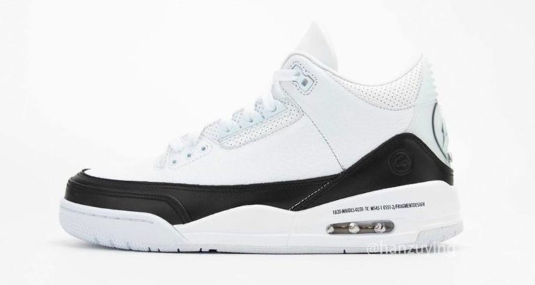 fragment Design x Air Jordan 3 Black/White DA3595-100 Release Date ...