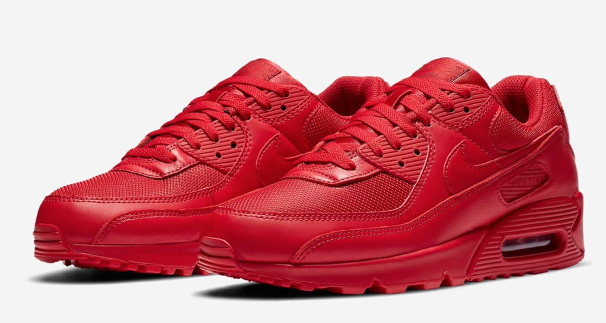 nike air max 90 leather red
