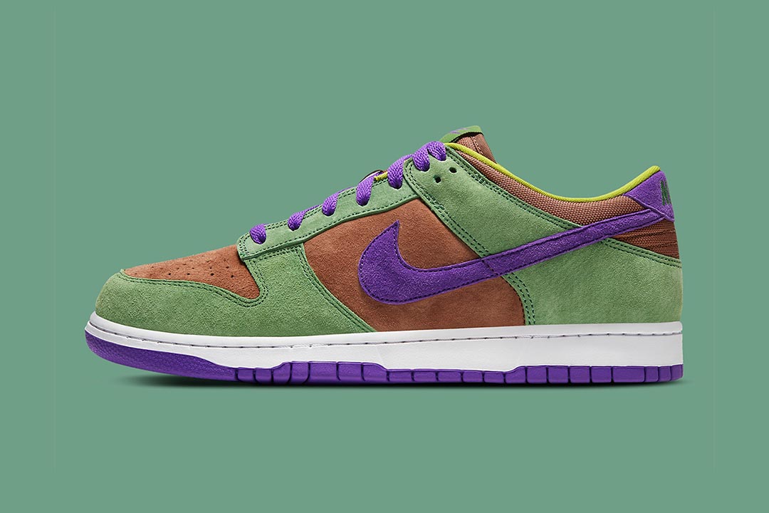 green and purple dunks