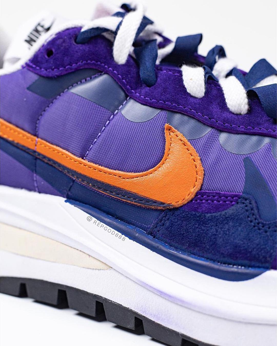 nike sacai waffle purple