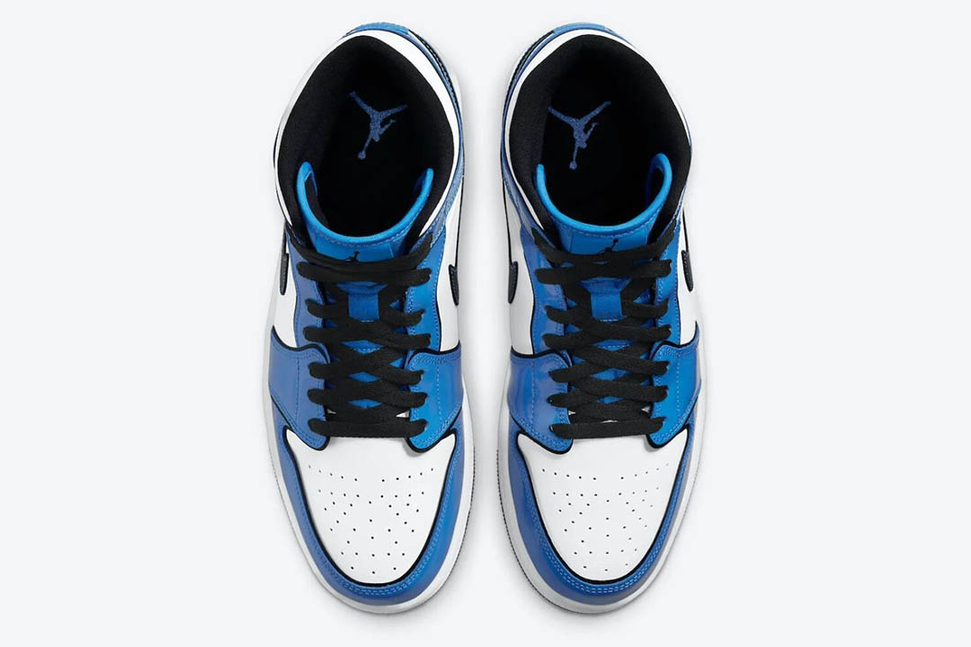 Nike Air Jordan 1 Mid SE Signal Blue Men's Size 14 White Black DD6834-402  194502285765