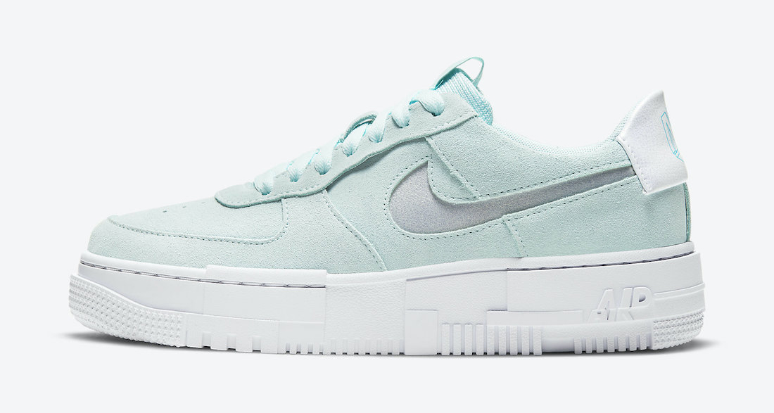 mint green suede air force 1