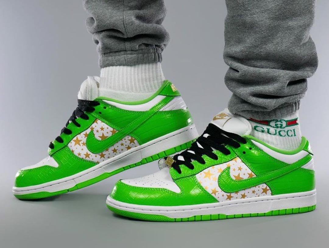 Official Images // Supreme x Nike SB Dunk Low "Mean Green" Nice Kicks