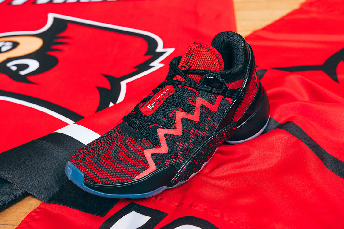 Louisville Cardinals Adidas D.O.N. Issue 2 Shoes - Black/Red