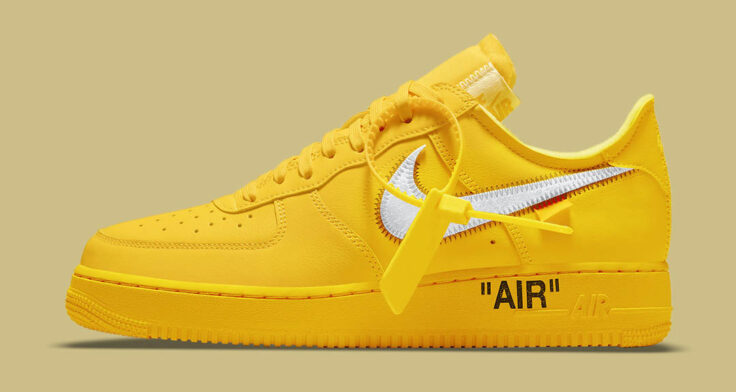 Off-White x mountain nike Air Force 1 Low "University Gold" DD1876-700