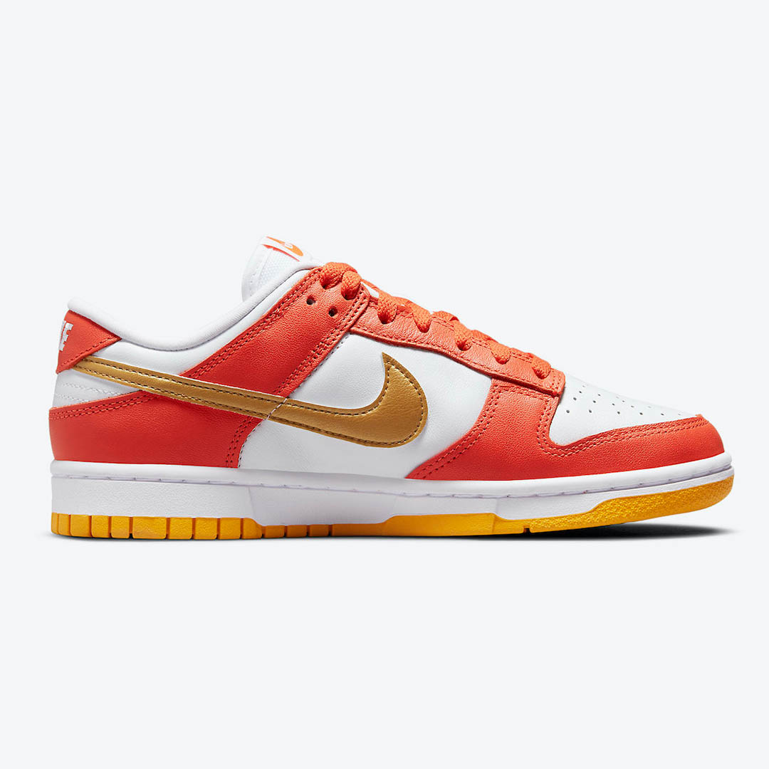 nike dunk low orange and gold