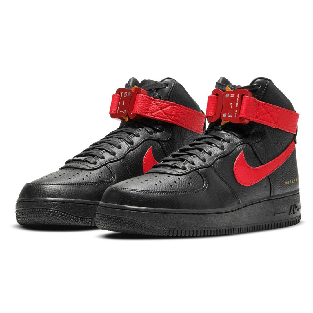 Alyx x Nike Air Force 1 High Black/University Red Release Date | Nice Kicks