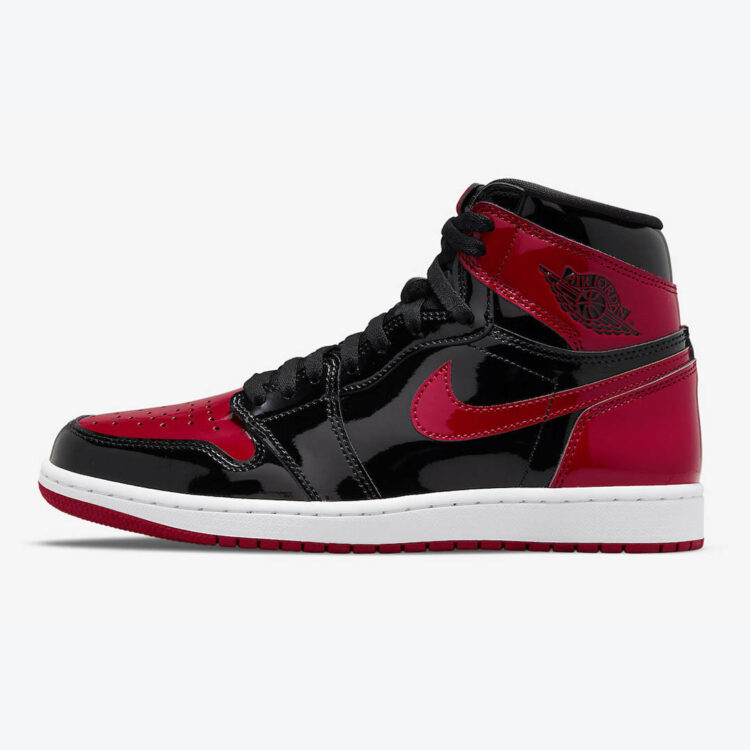 jordan 1 blue and red glossy
