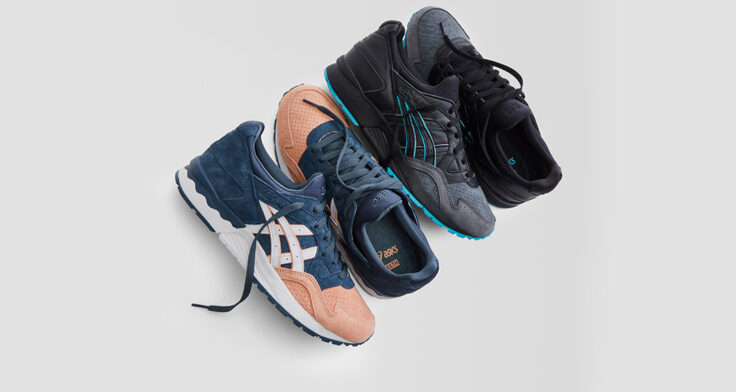 KITH x pure asics GEL LYTE V “Salmon Toe” and “Leather Back”