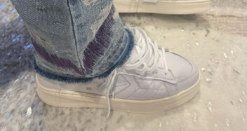 Converse Net Star Classic Sneakers in wit mosgroen