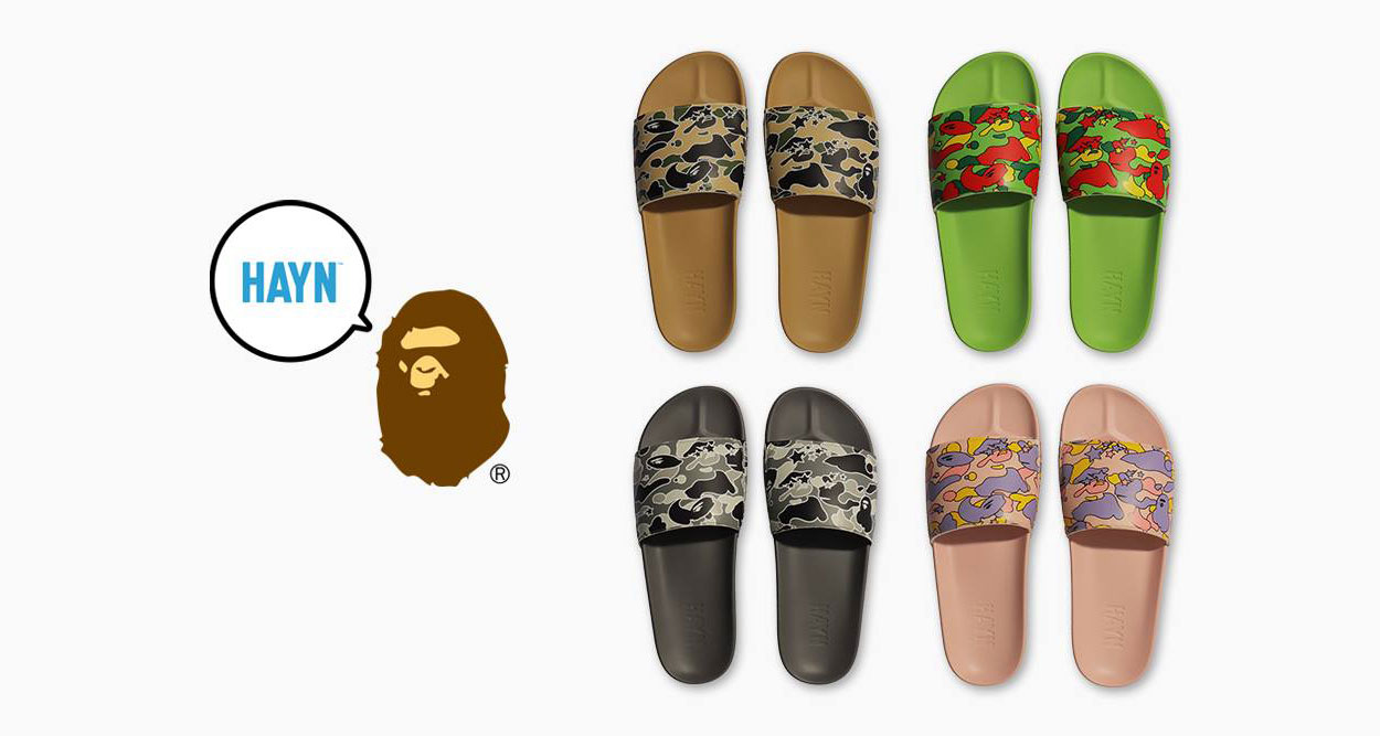 Bape x best sale mcm slides