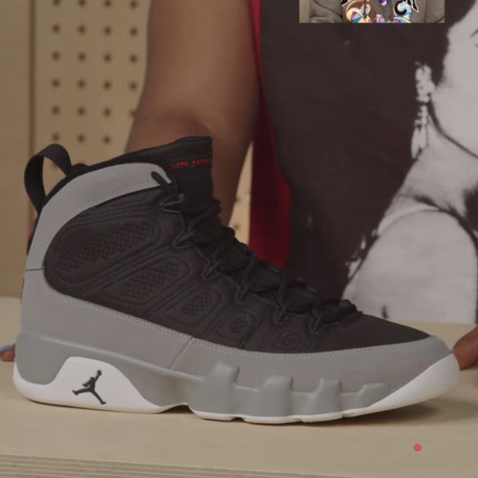 jordan 9 grey black