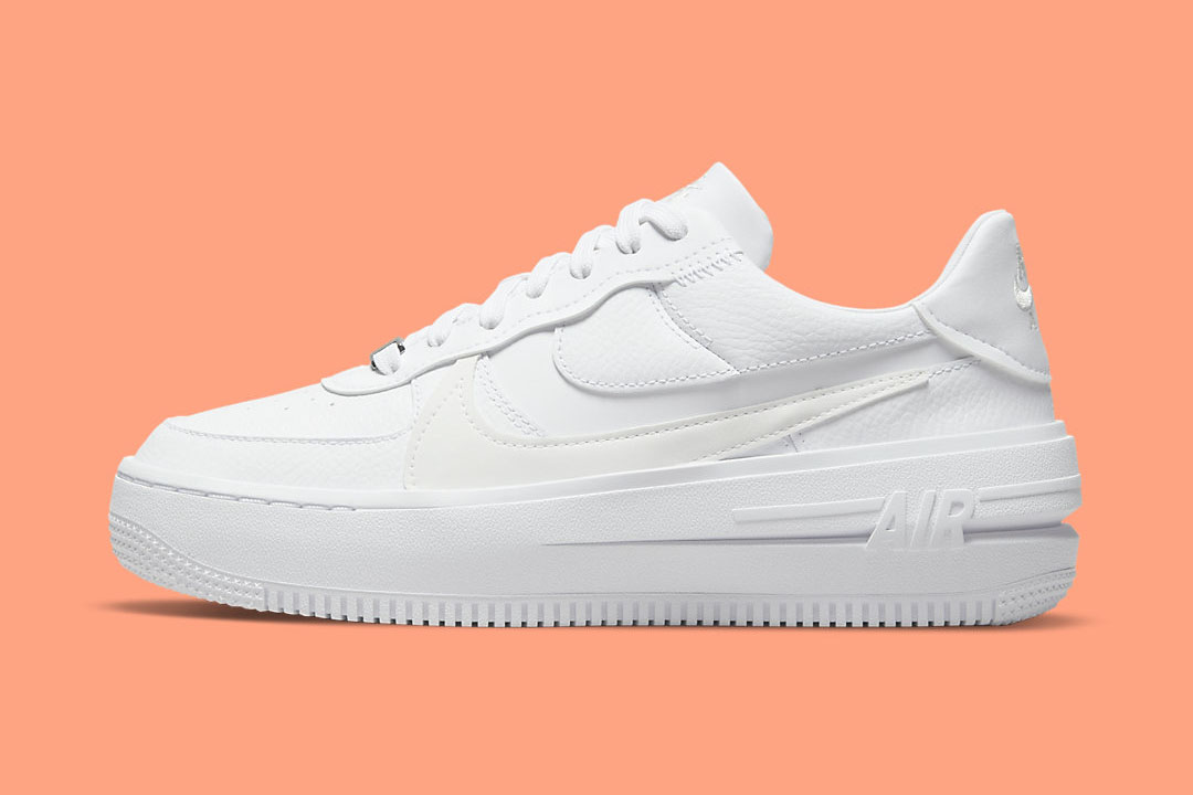 Nike Sportswear is getting a bit exotic with their latest Air Force 1 Mid in celebration of PLT.AF.ORM “Triple White” DJ9946-100