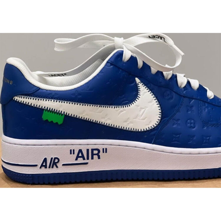 Off White Nike Air Force 1 Blue 1 750x750