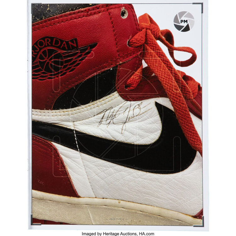 1986 Michael Jordan Game Worn Signed Nike Air Jordan 1 Sneakers Heritage Auctions 010 750x750