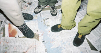 Members of the band Cherry Glazerr wearing Vans Old Skool sneakers