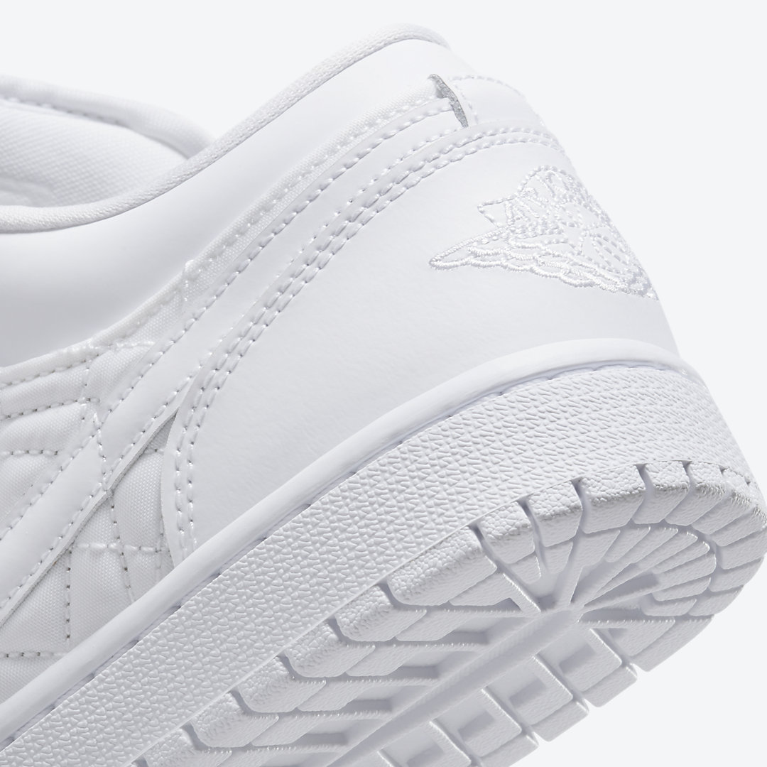 Air Jordan 1 Low Quilted “Triple White” DB6480-100 | Nice Kicks