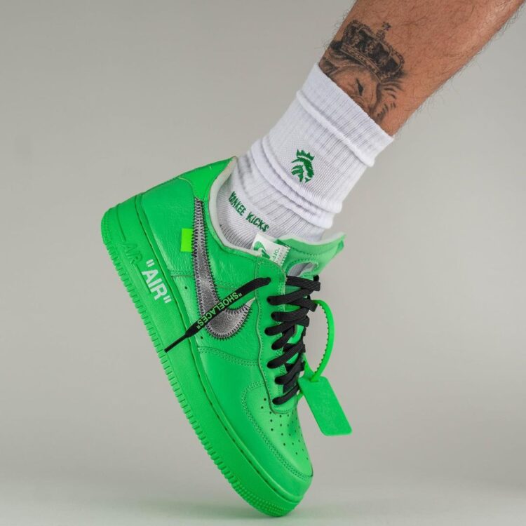 nike air force 1 x off white green