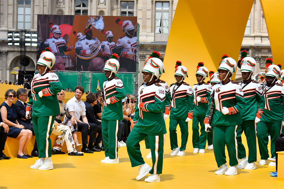 FAMU's Marching 100 Performed At Louis Vuitton Men's Spring 2023 Show
