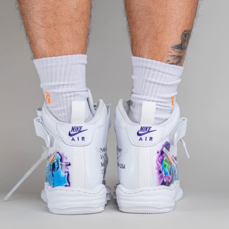 Nike Air Force 1 Mid Off-White Graffiti White – The Vault 312