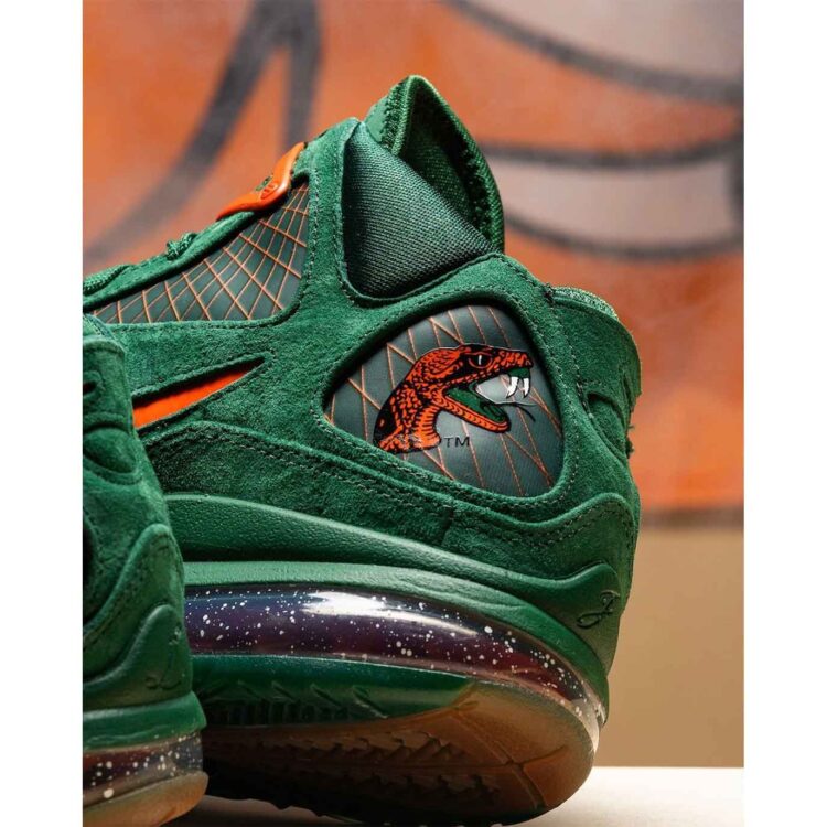 Nike LeBron VII 7 'Florida A&M Famu' Green Sneaker, Size 9 Bnib Dx8554-300