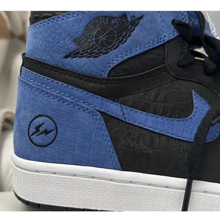A LV Leather-Constructed fragment design Air Jordan 1 Sample Has