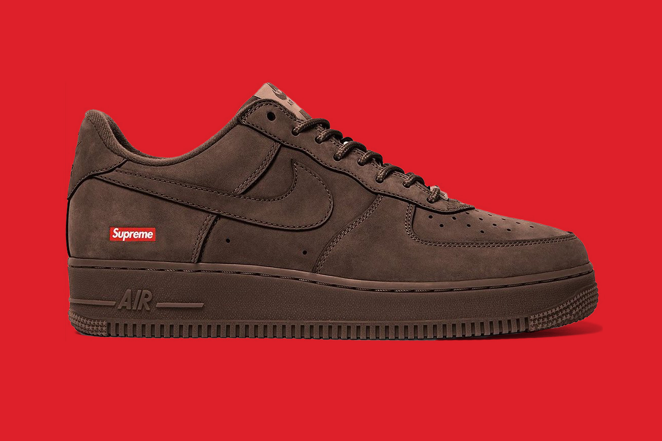Nike Air Force 1 Low Supreme Ostrich Baroque Brown - Brown