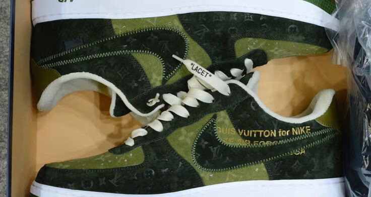A closer look at the Louis Vuitton and Nike Air Force 1 by