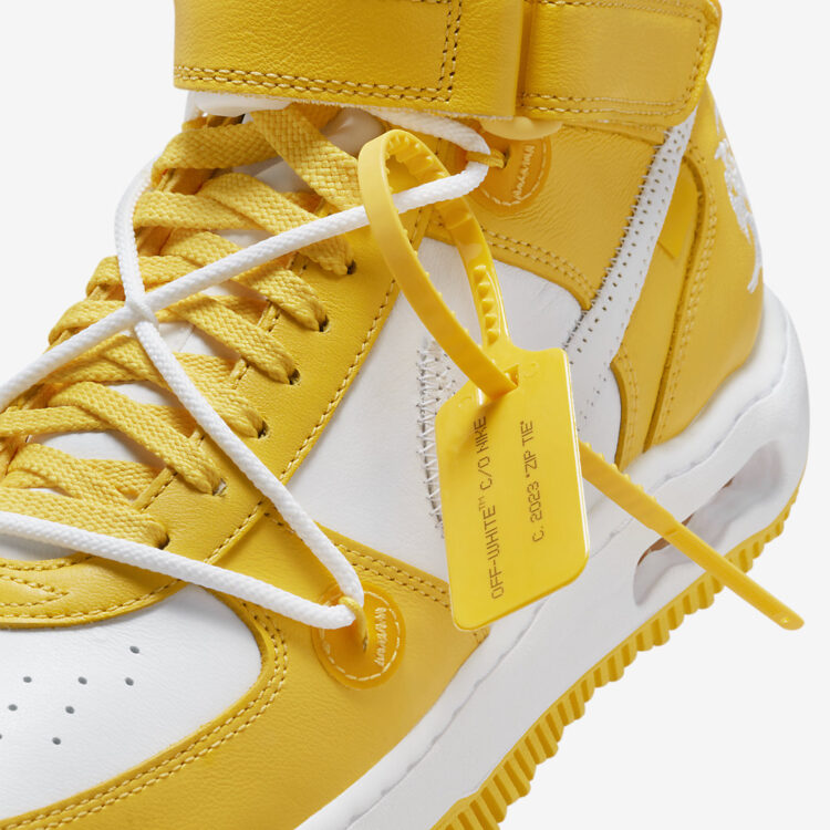 Off-White x Nike Air Force 1 Mid “Varsity Maize” DR0500-101 | Nice 