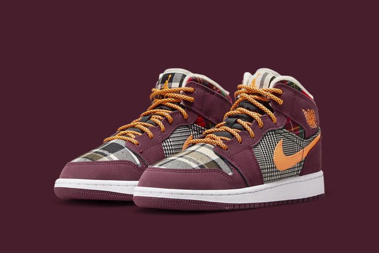 Air Jordan 1 Mid GS Plaid FD5460 608 Nice Kicks