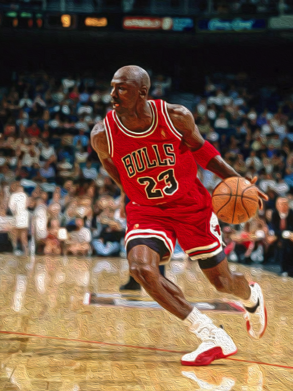 Michael Jordan wearing the 7 Jordan Jumpman Fleece Mens Hoodie High OG Pollen
